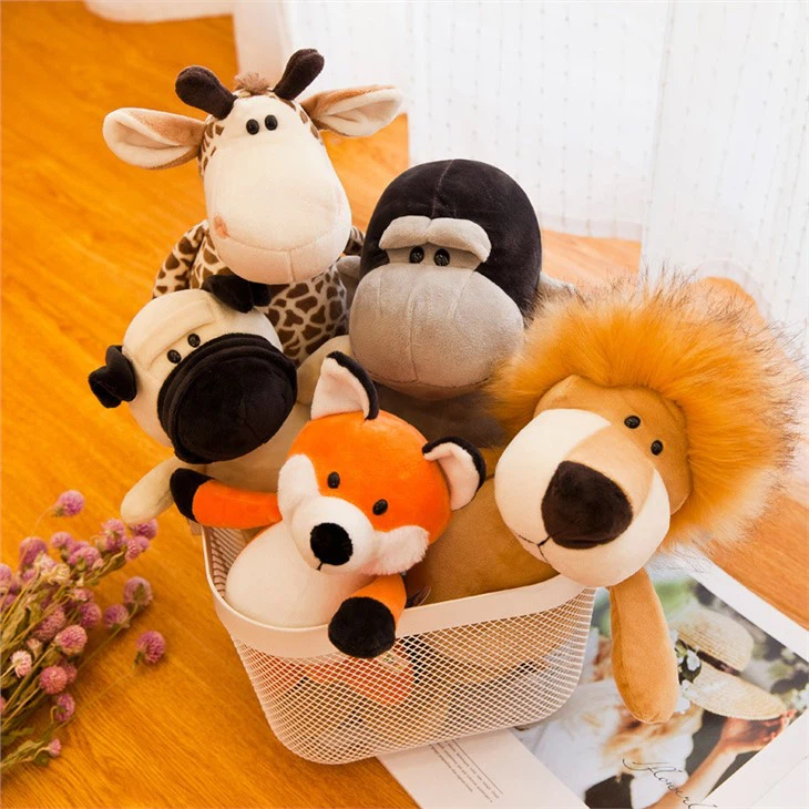 Stuffed Fox Raccoon Giraffe Elephant Plush Toy