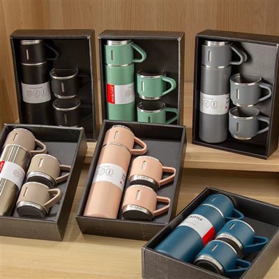 500ml Keluli Tahan Karat Double-Set Hadiah Mug Terma Dinding