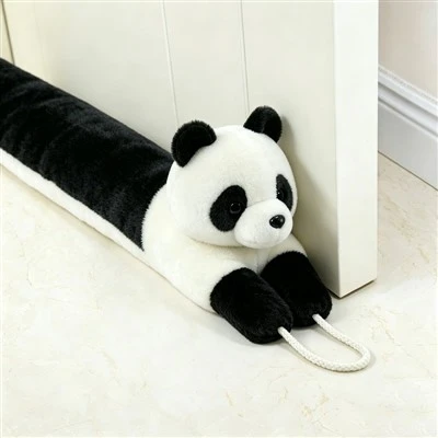 Hentian Pintu Berbentuk Plush Panda Panjang Diisi Pasir